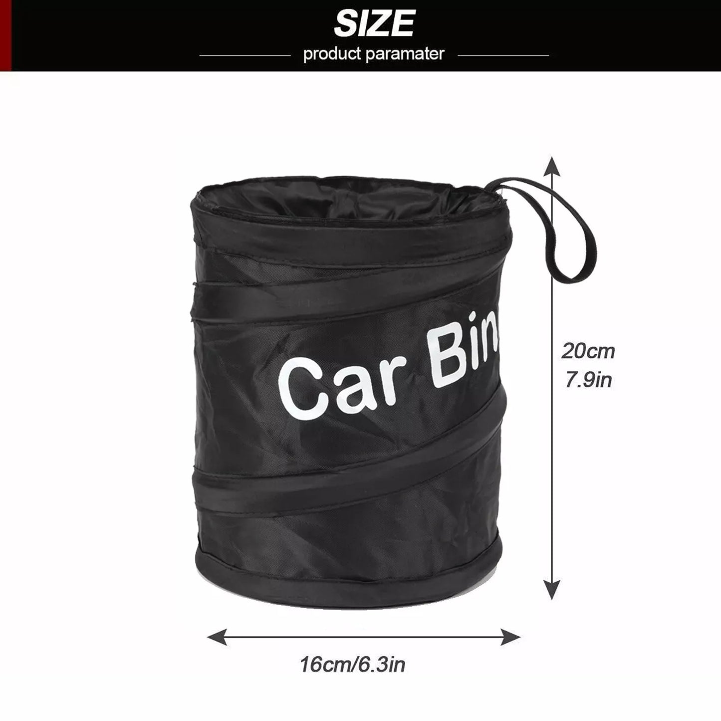 Foldable Car Trash Bin Waterproof Garbage Storage Organizer