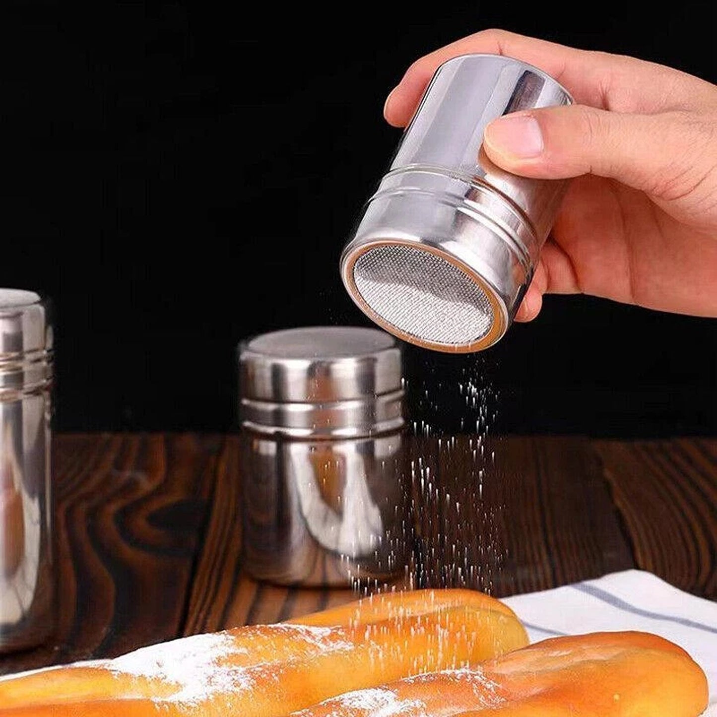 Stainless Steel Icing Sugar Cocoa Coffee Shaker