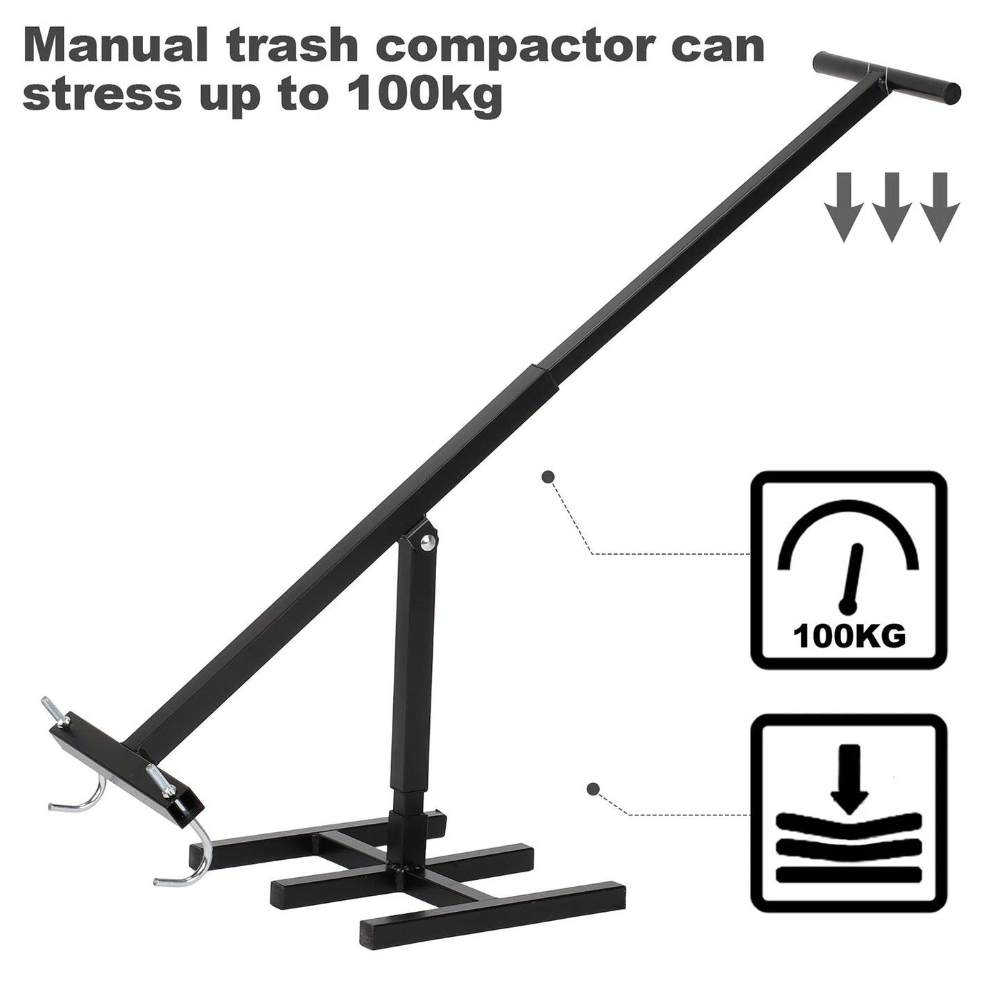 Heavy Duty Steel Wheelie Bin Compactor for Waste and Recycling