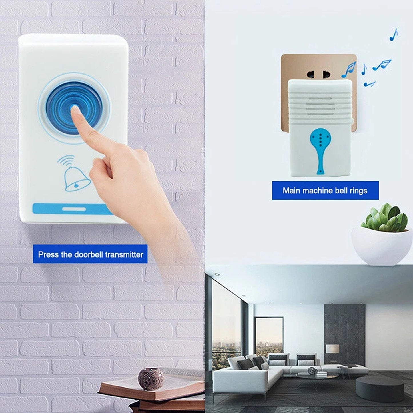Wireless Digital Doorbell with 36 Chimes and 100M Range