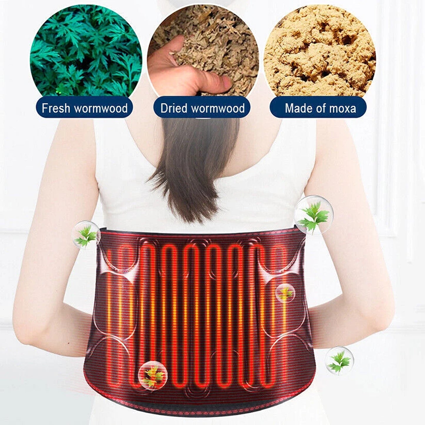 Electric Waist Vibration Massager with Heat and Support