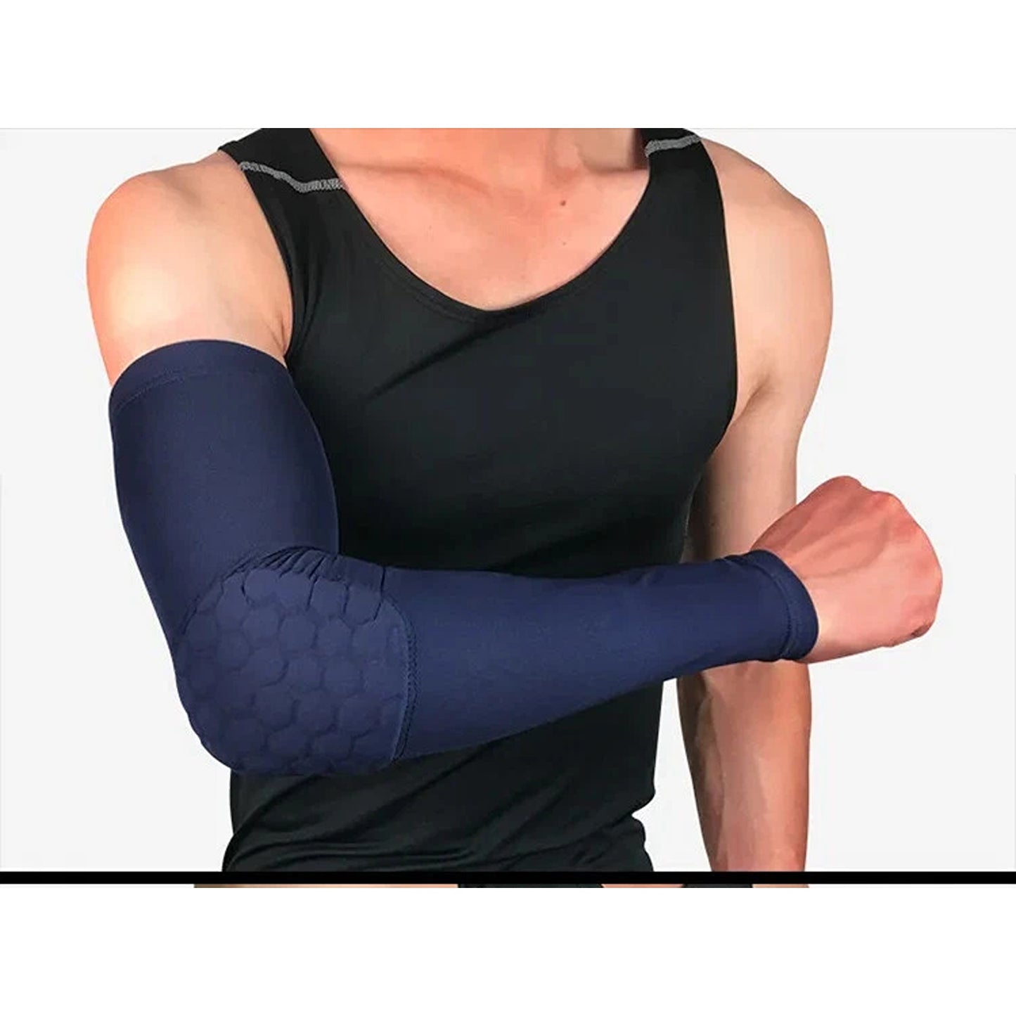 Dark Blue Sports Elbow Compression Sleeve Arm Guard Support