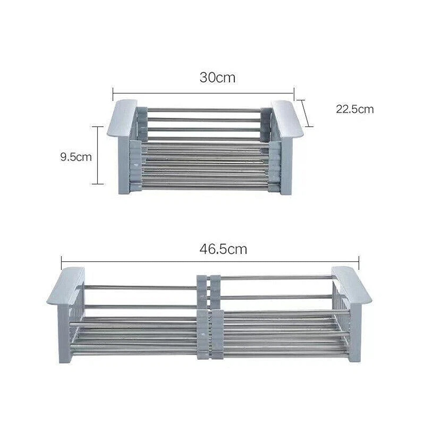 Stainless Steel Sink Dish Drying Rack Drain Basket Organizer