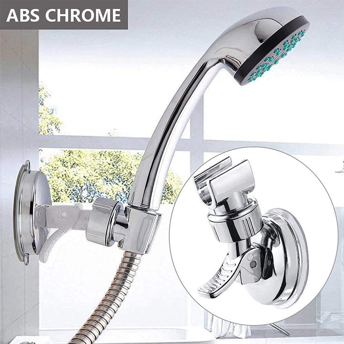 Adjustable Shower Head Holder Wall Mount Suction Bracket