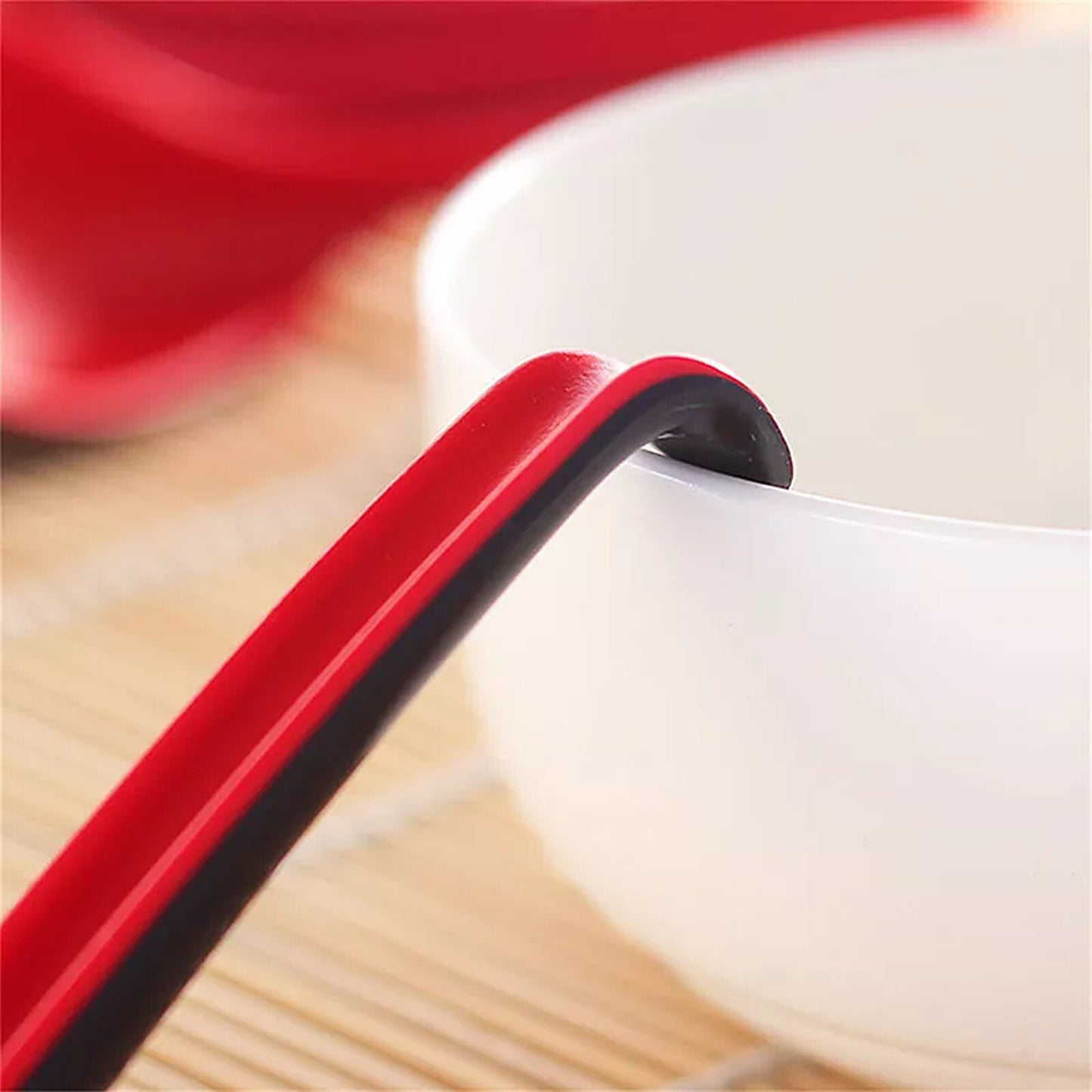 10PCS Japanese Chinese Style Ramen Soup Spoons with Hook Handle