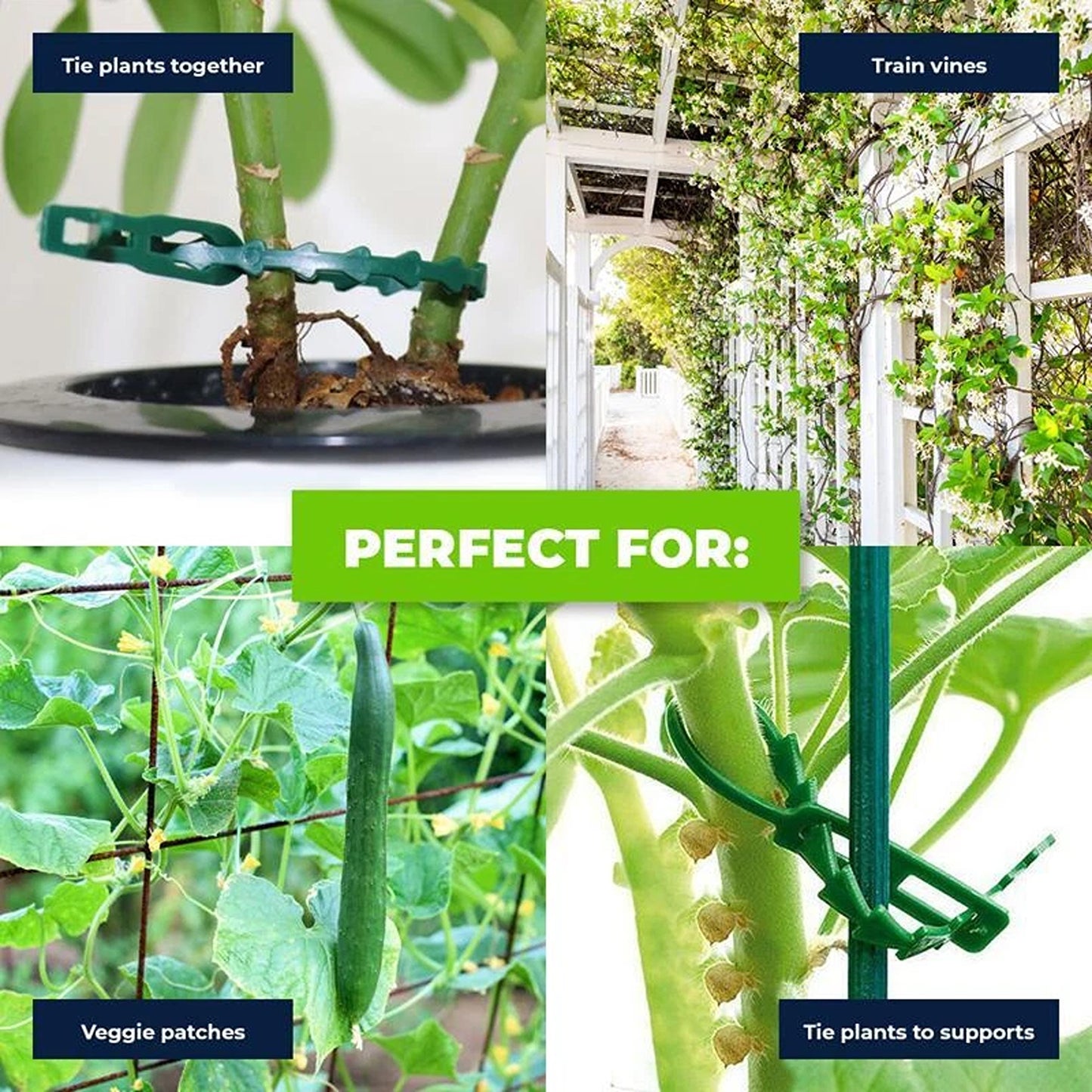 30 Piece Plant Ties Reusable Adjustable Gentle Support 22 cm