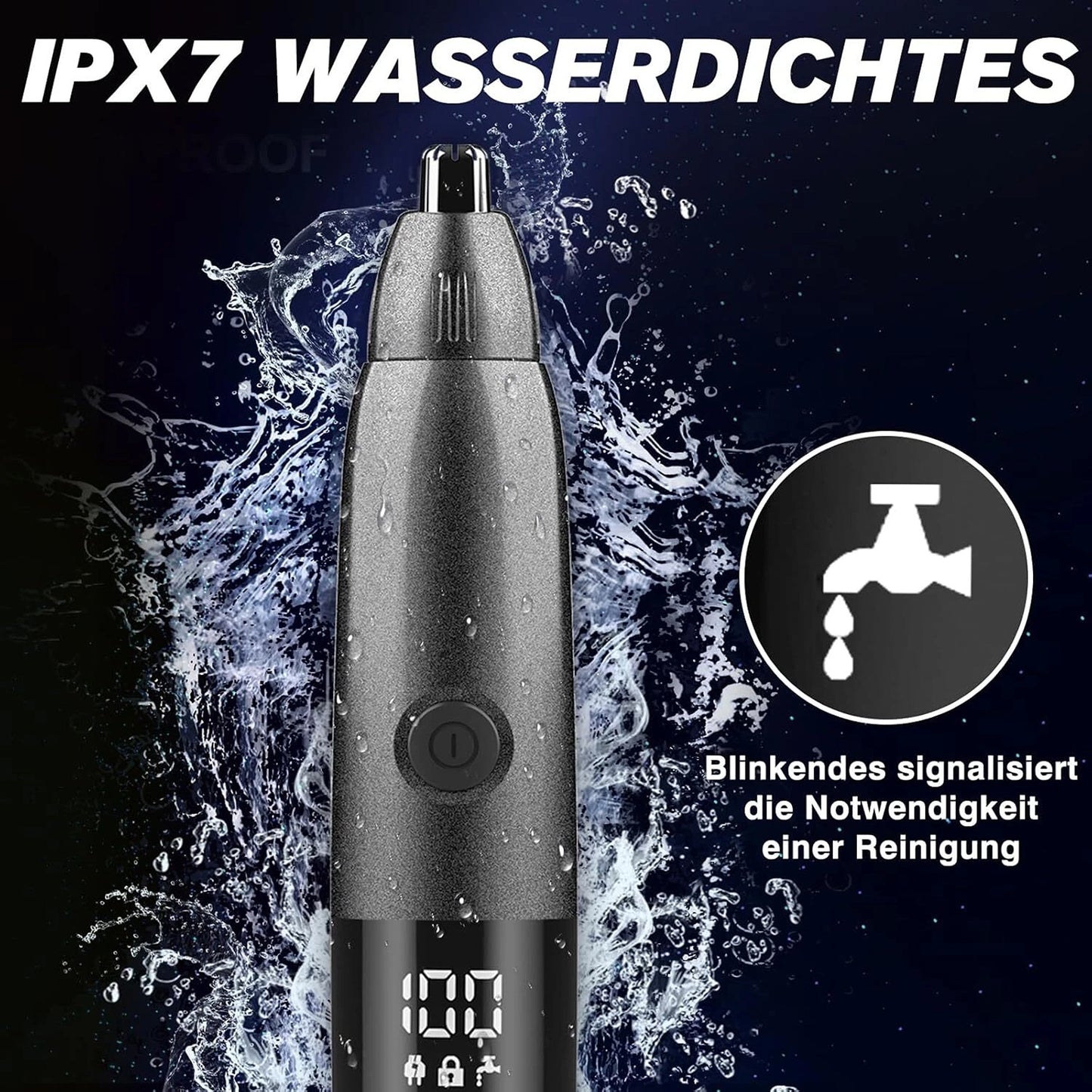 Rechargeable Nose and Ear Hair Trimmer for Men Portable Grooming Tool