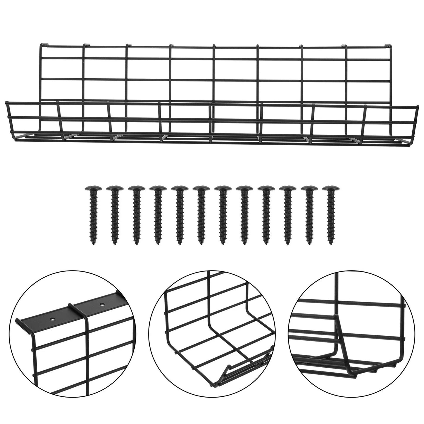 Cable Management Tray for Desk Under Desk Wire Organizer