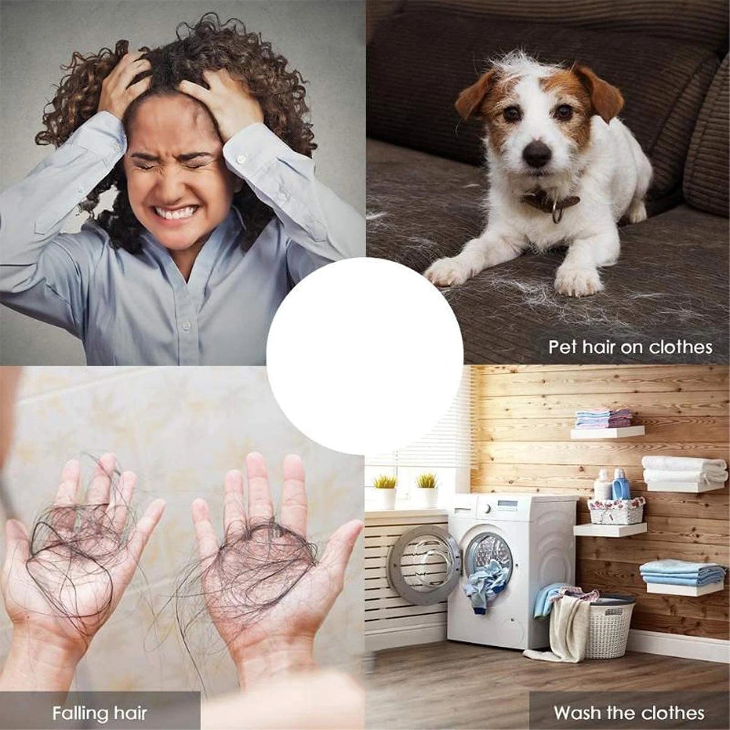 Pet Hair Remover for Laundry Reusable Silicone Lint Catcher 2 Pack