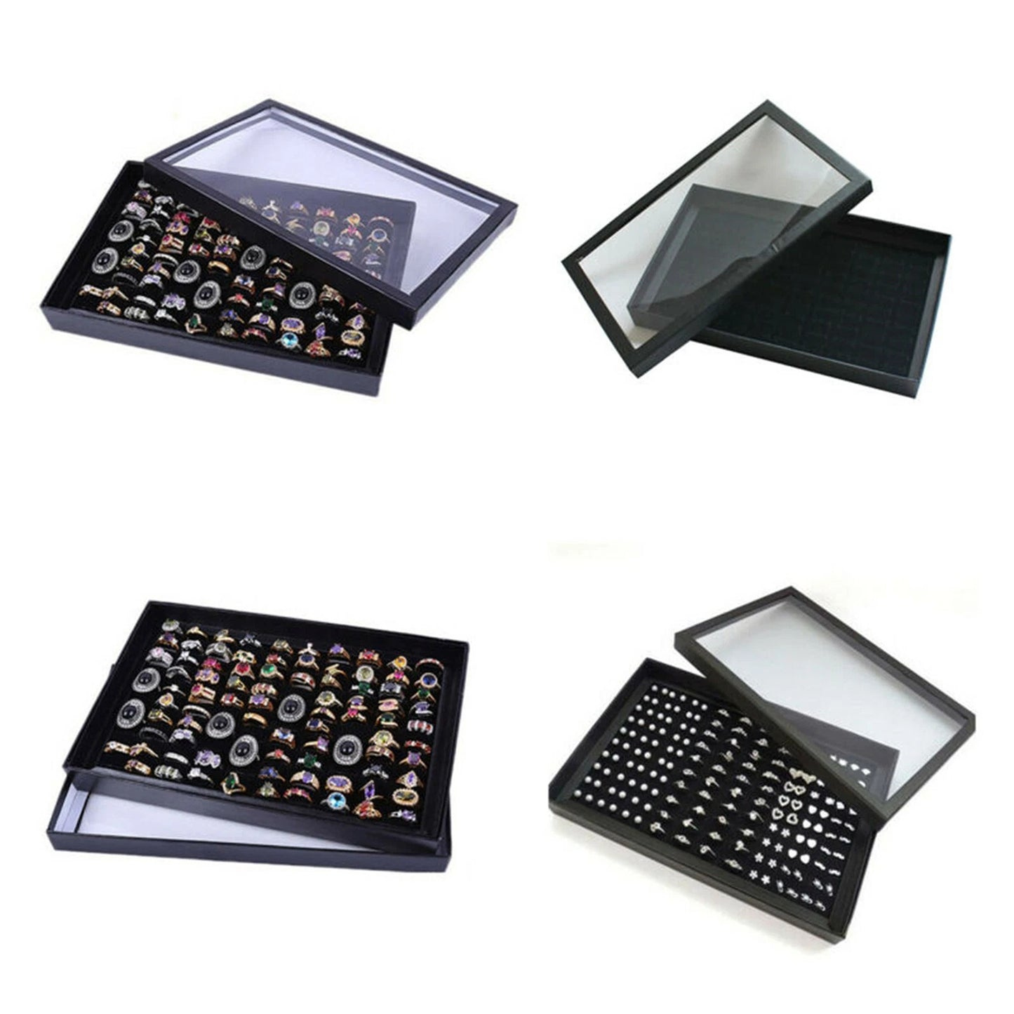 100 Slot Jewelry Tray Holder for Organizing Rings and Earrings