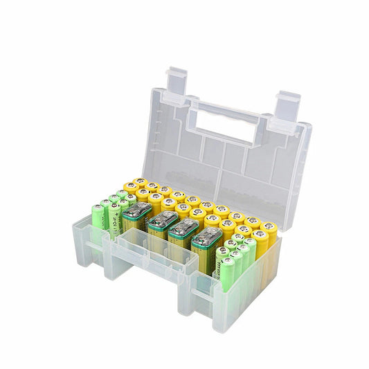 Hard Plastic Battery Storage Case for AA and AAA Batteries