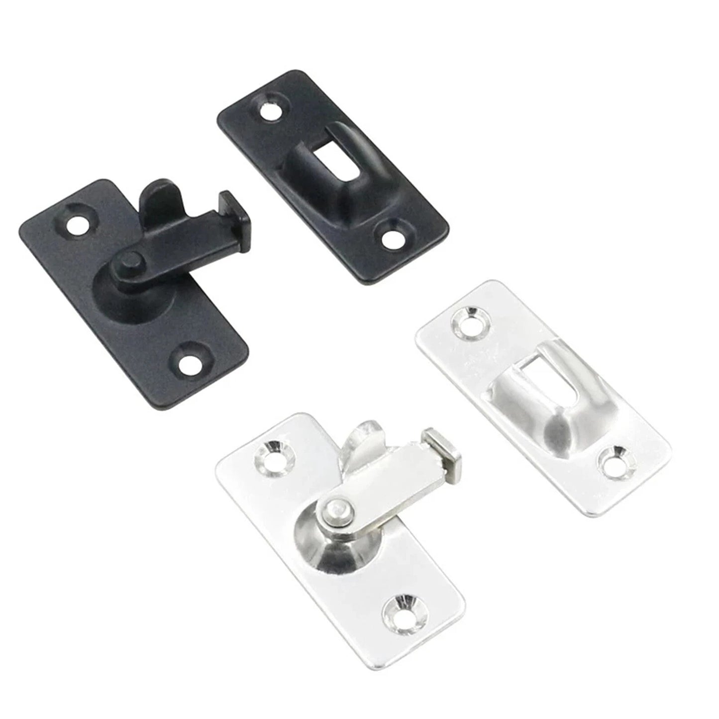 90 Degree Stainless Steel Sliding Door Lock with Latch