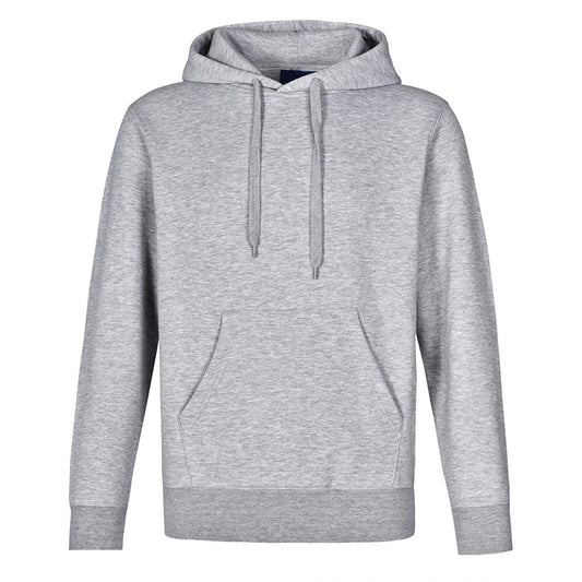 Adult Pullover Fleece Hoodie with Pocket and Contrast Hood - Grey
