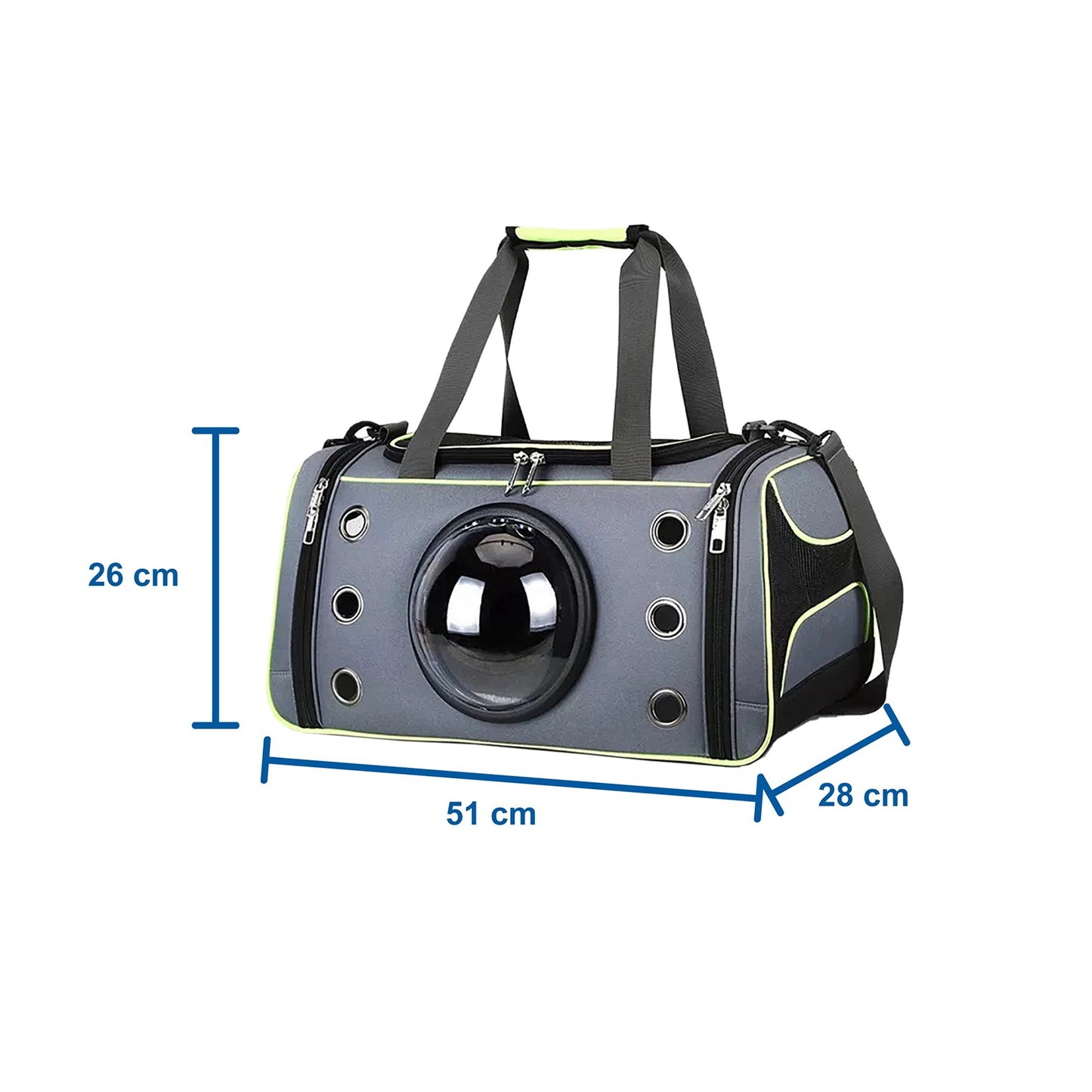 Cat and Dog Carrier Travel Bag with Breathable Mesh and Shoulder Strap
