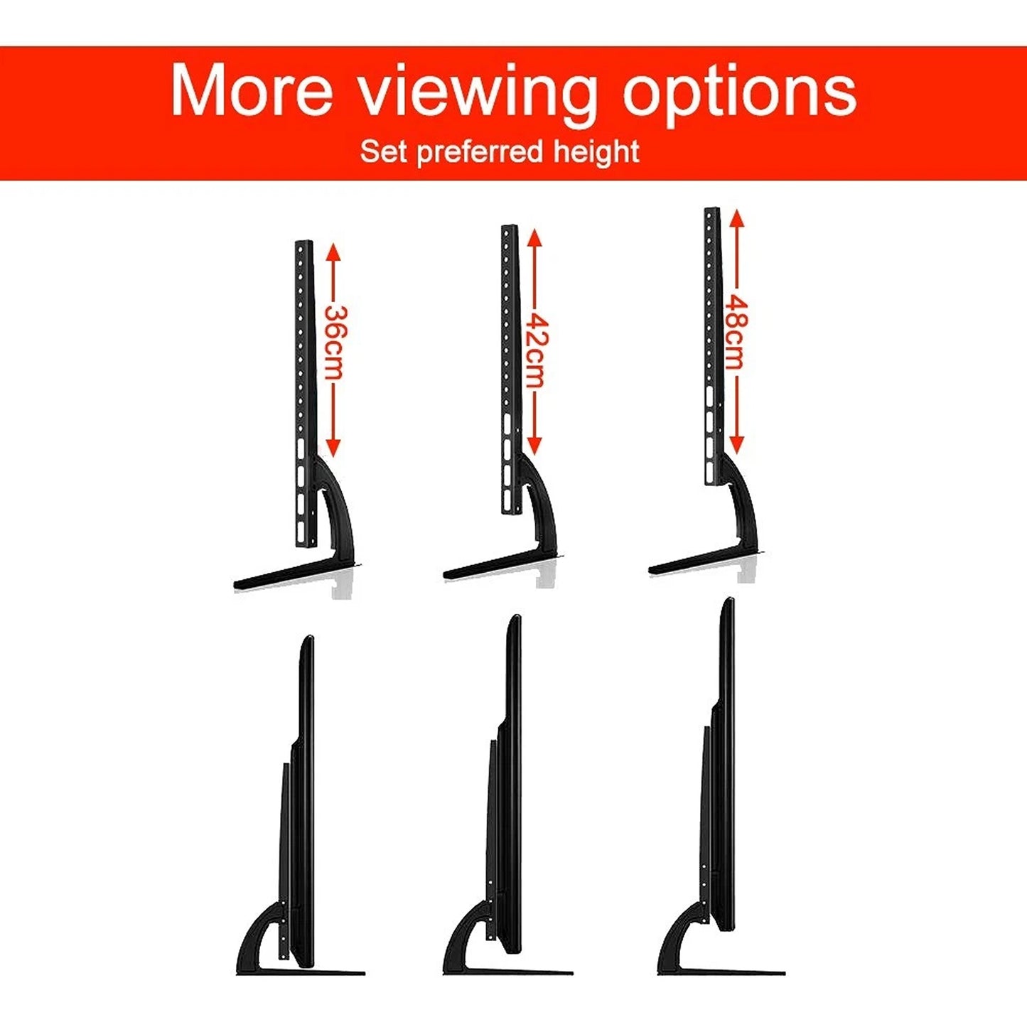 Universal Table Top TV Stand Bracket Base Pedestal Mount 32 to 70 Inch