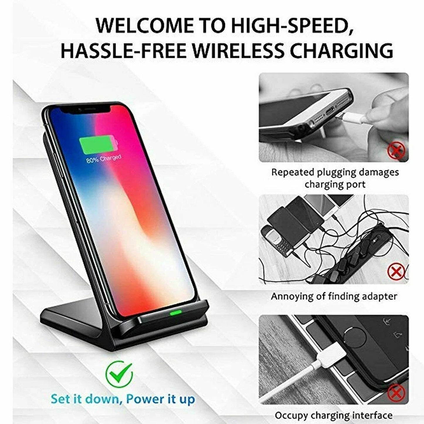 30W Wireless Charging Stand Dock for iPhone 11 12 13 14 Pro Max