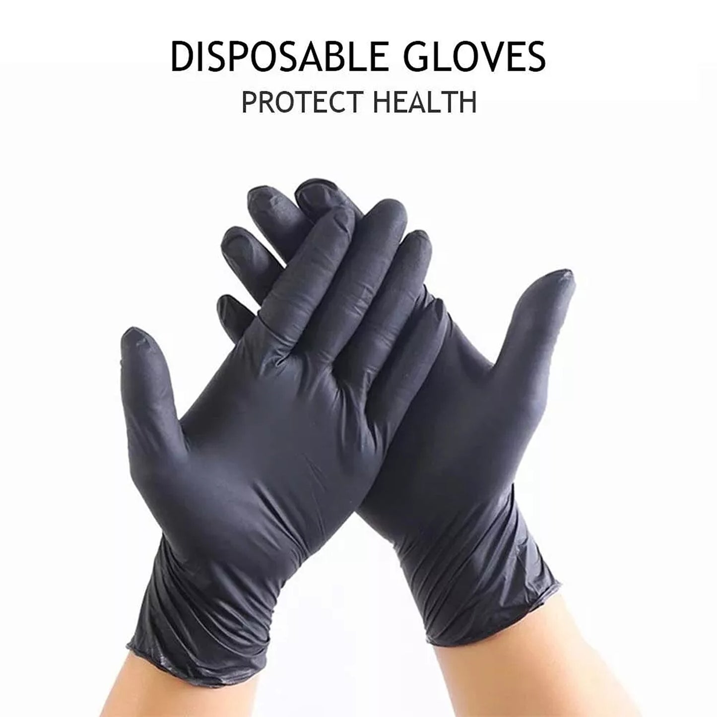 Industrial Mechanic Disposable Nitrile Gloves Rubber Blend Powder Free 100pcs