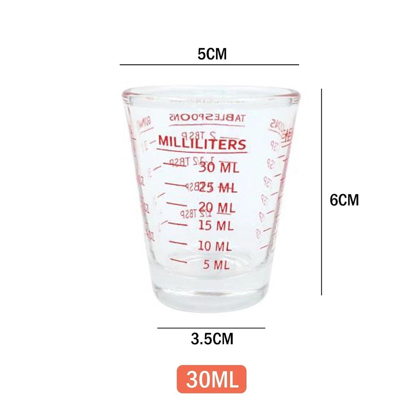 Espresso and Cocktail Measuring Cup Set 30ml - 6pcs