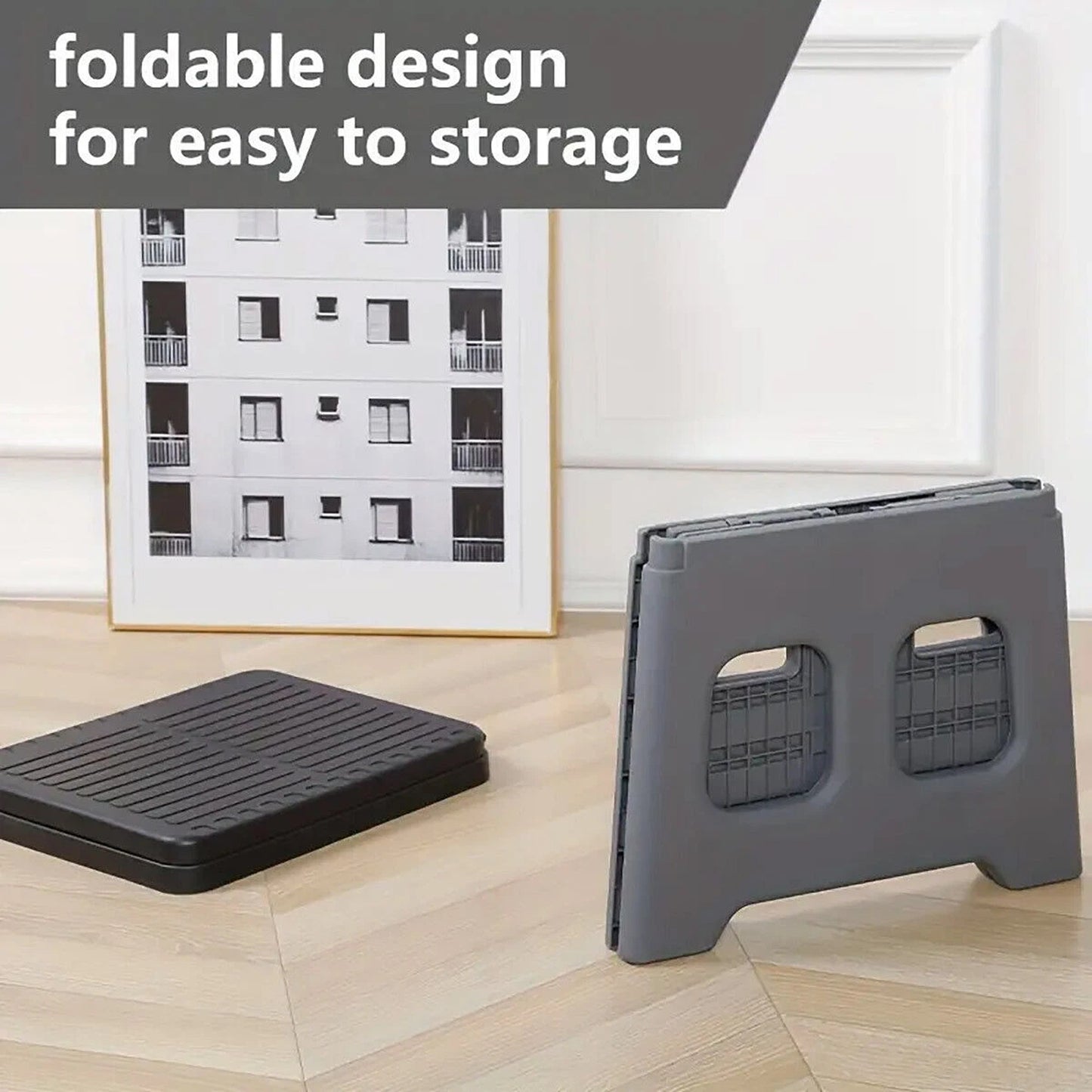 Grey Portable Folding Toilet Stool Seat for Camping and Hiking