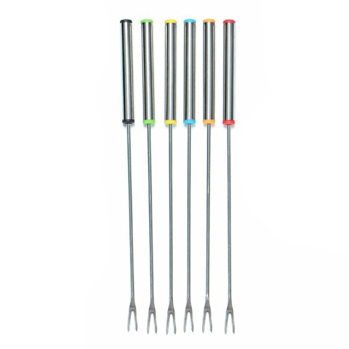 Stainless Steel Dessert Forks 6pcs for Fondue Chocolate and Cheese