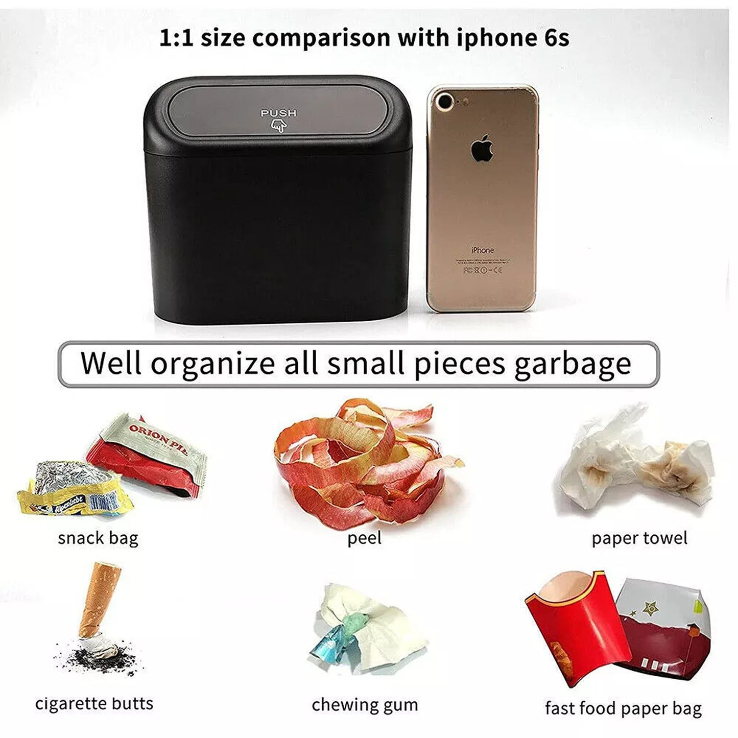 Portable Car Trash Holder Bin for Dust and Waste