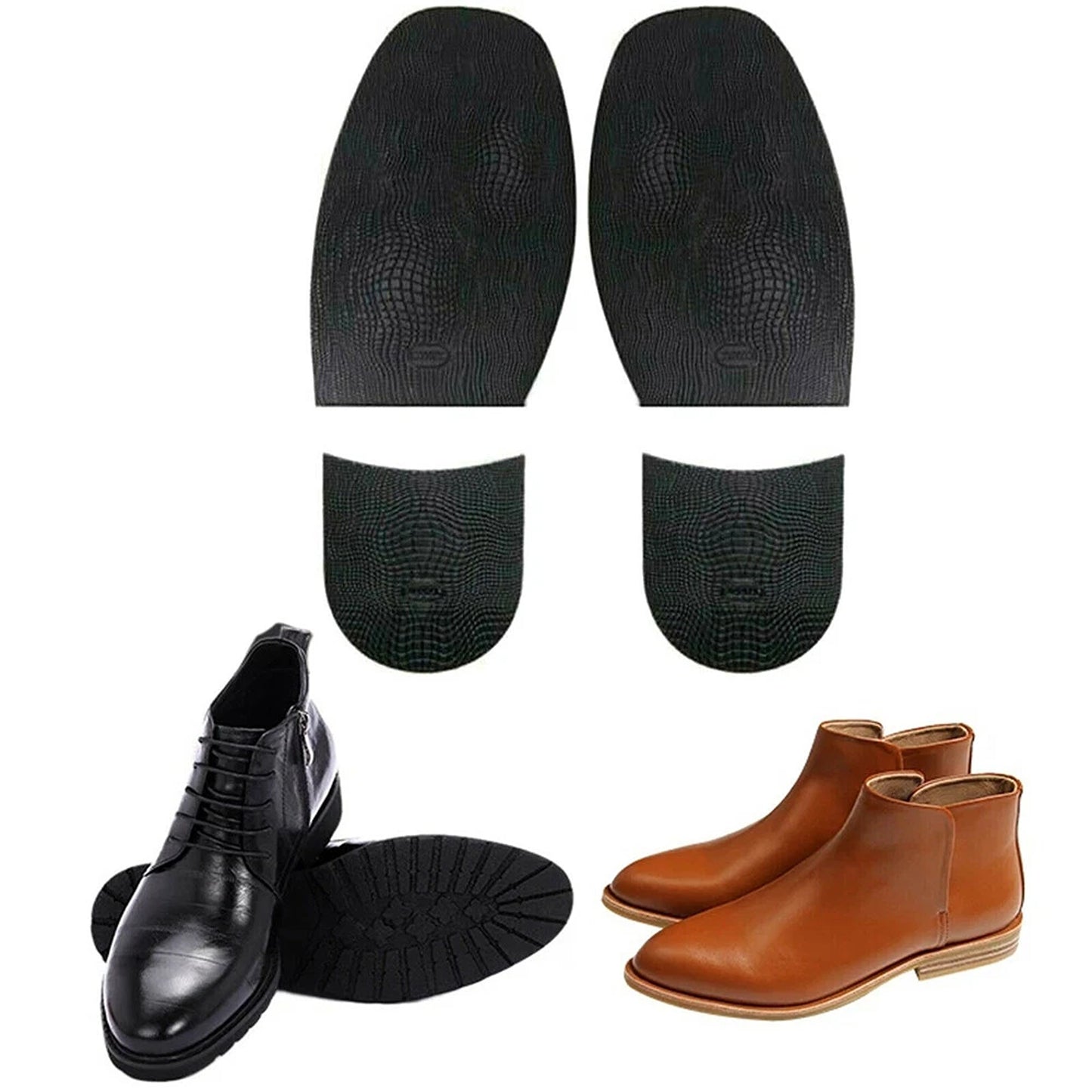Black Non Slip Rubber Shoe Heel and Sole Protectors