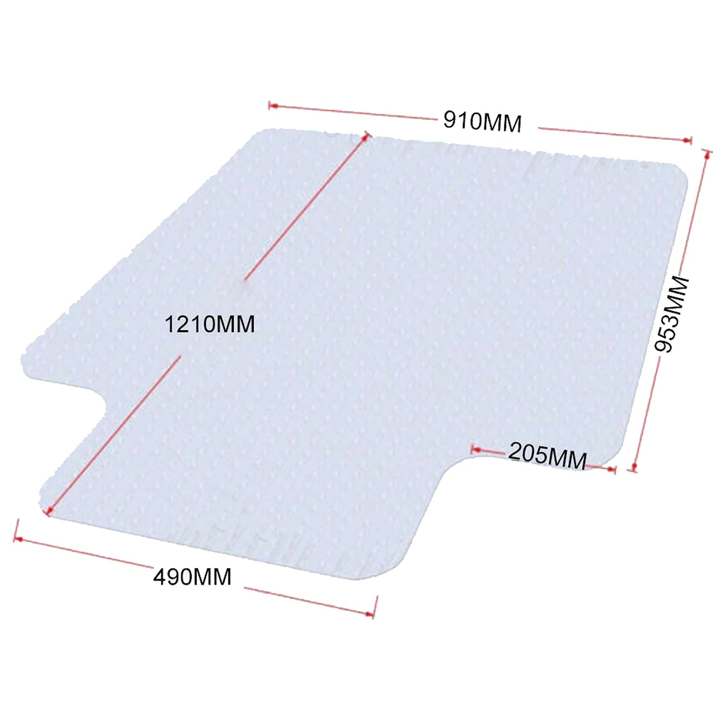 Clear PVC Office Chair Mat Non Slip Floor Carpet Protector