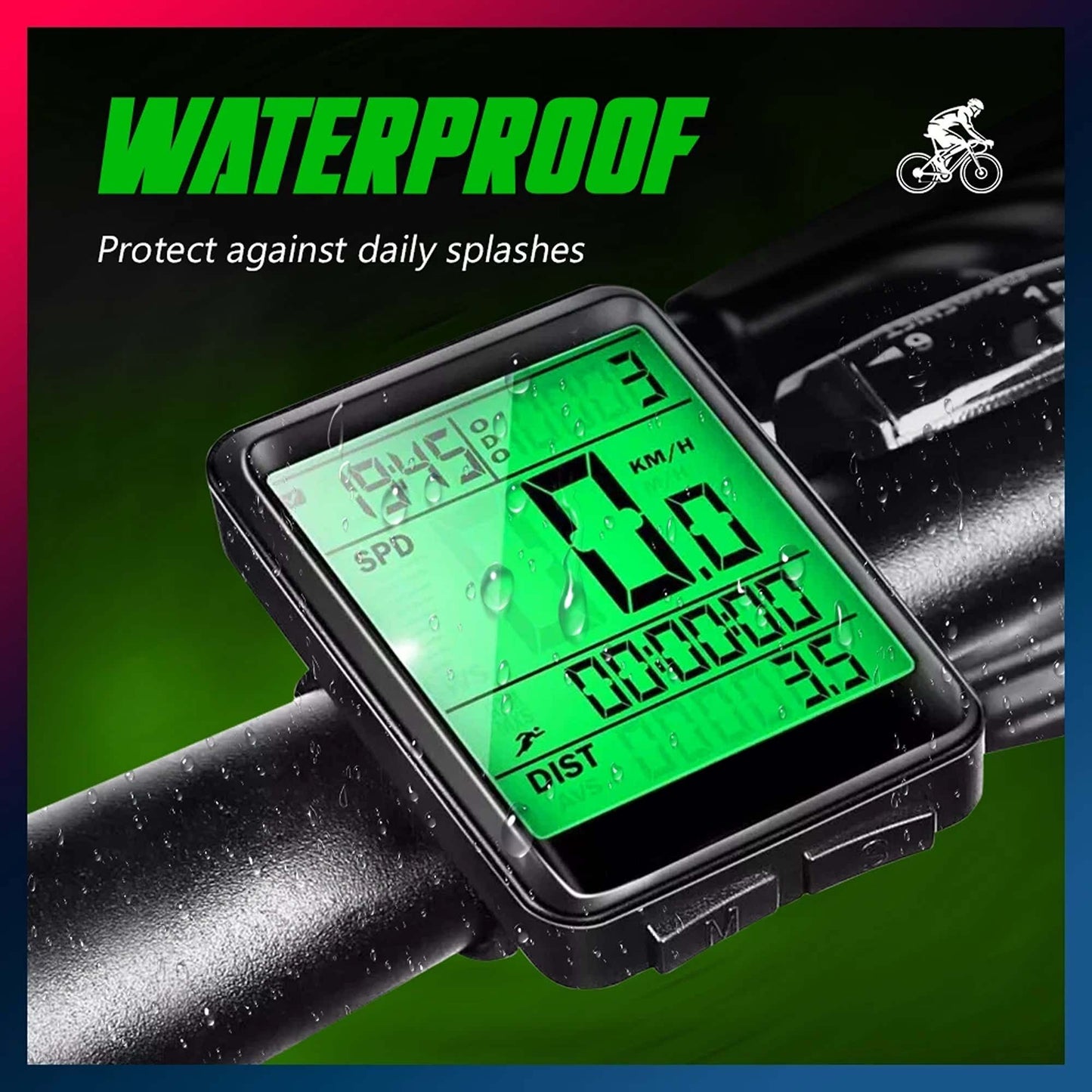 LCD Bike Computer with Speed and Distance Tracker