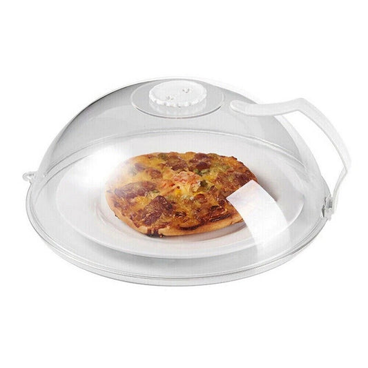 White Microwave Food Cover Anti Splash Guard with Ventilated Steam Release