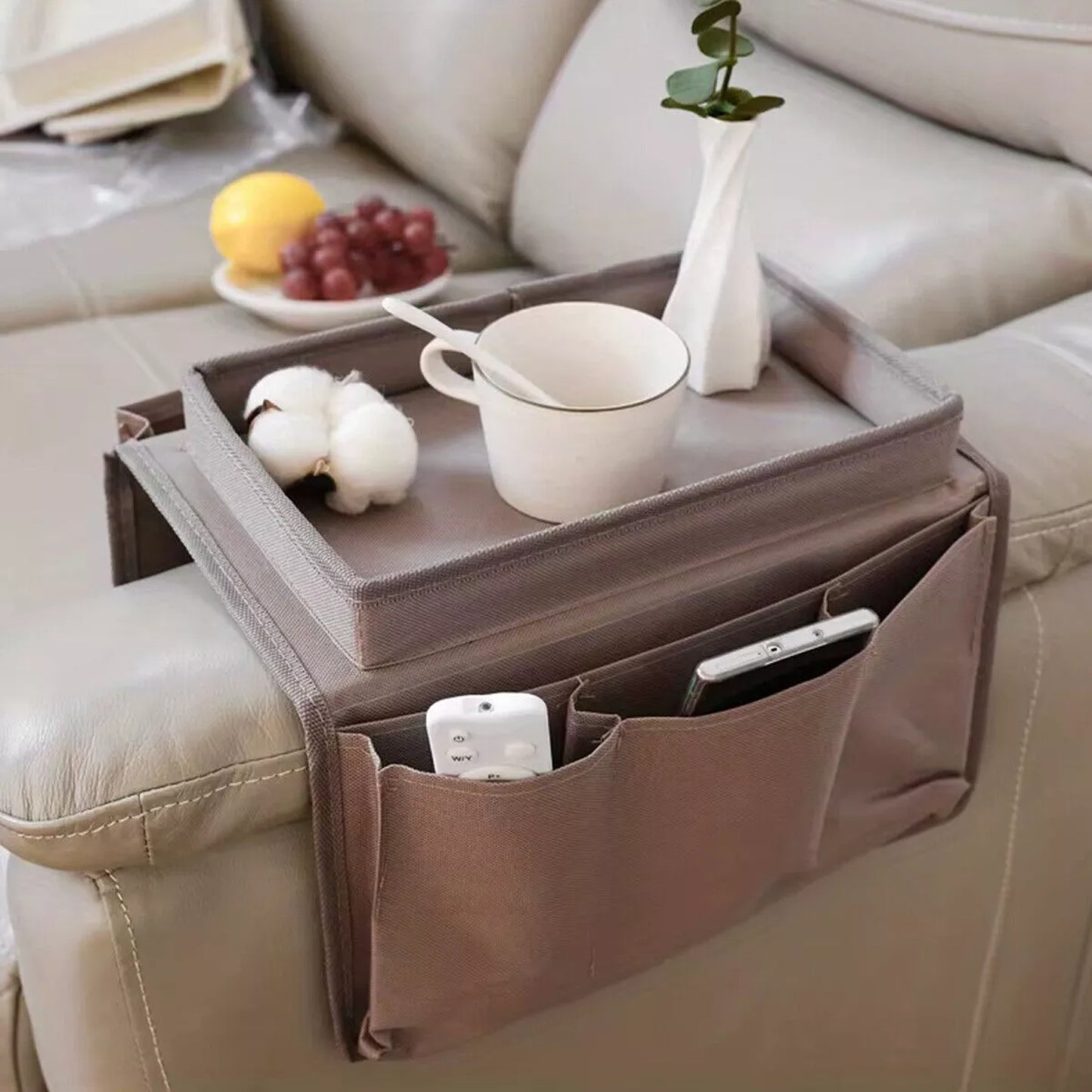 Sofa Hanging Storage Bag Multi Pocket Organizer Remote Control Holder for Home