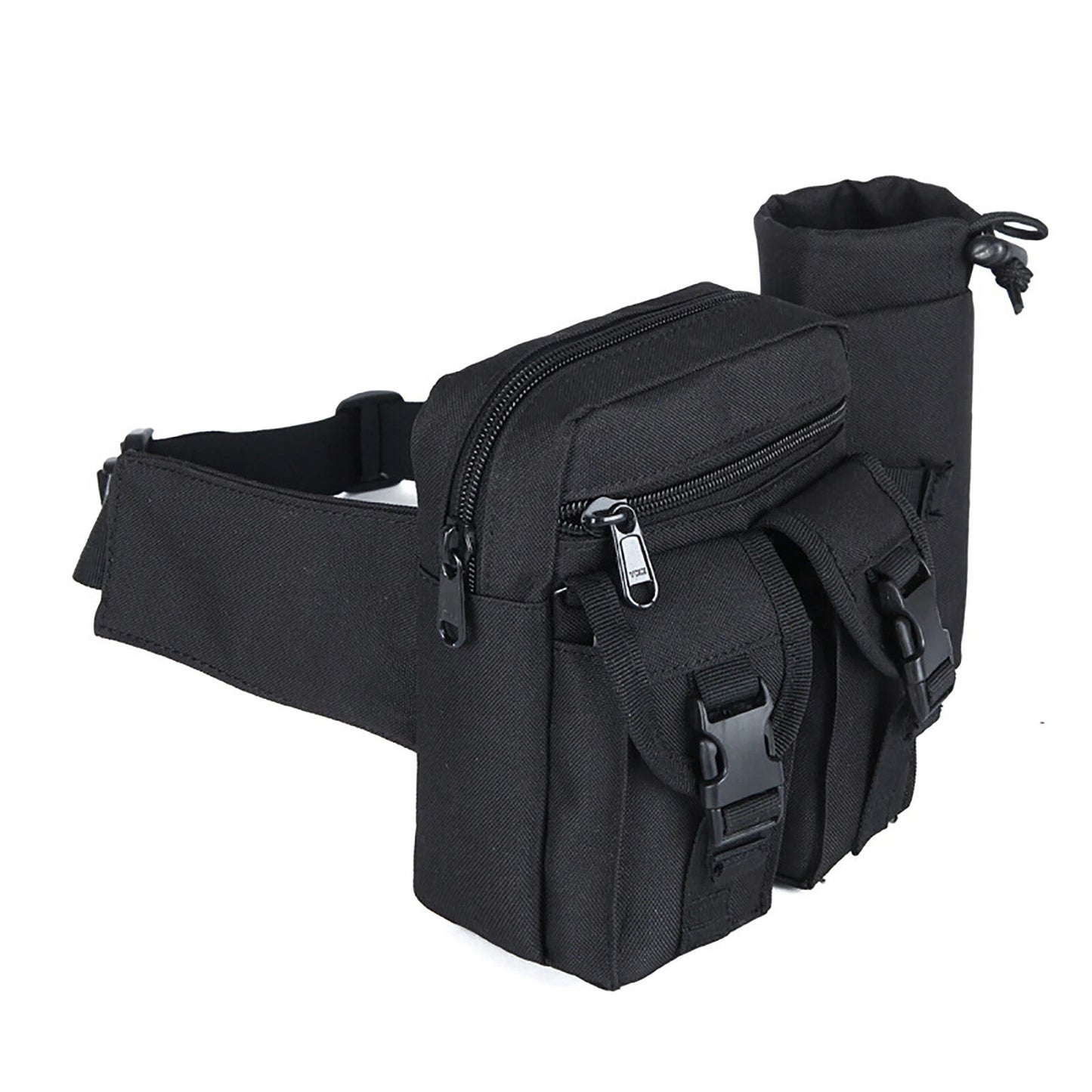 Black Tactical Waist Pack for Camping Hiking and Outdoor Activities