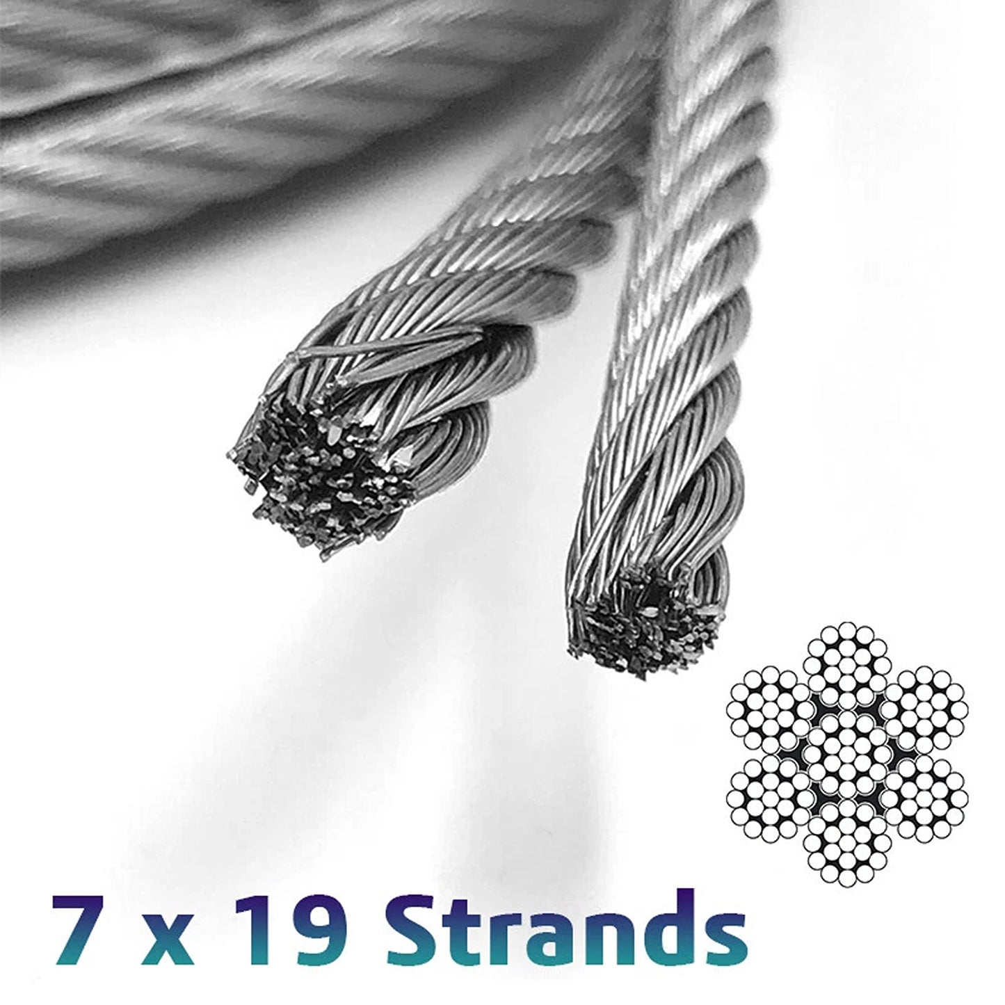 Heavy Duty Tow Cable 8mm Galvanized Steel Wire Rope with Hook Ends