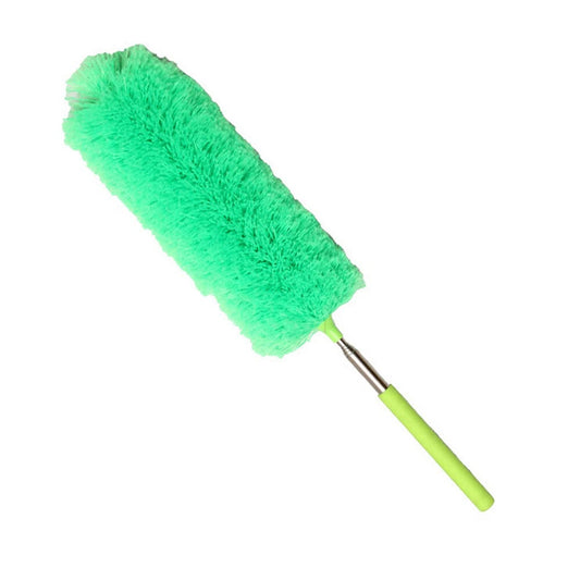 Green Adjustable Microfiber Dust Brush Telescopic Duster For Home And Car