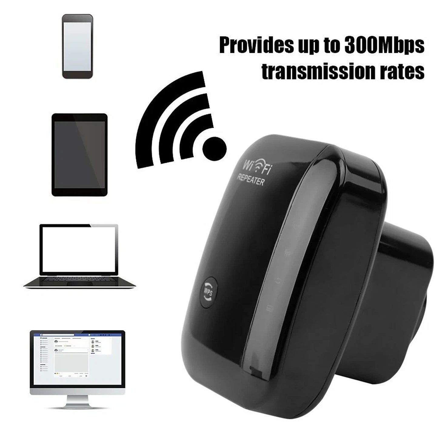 Wireless Signal Extender 300Mbps WiFi Repeater