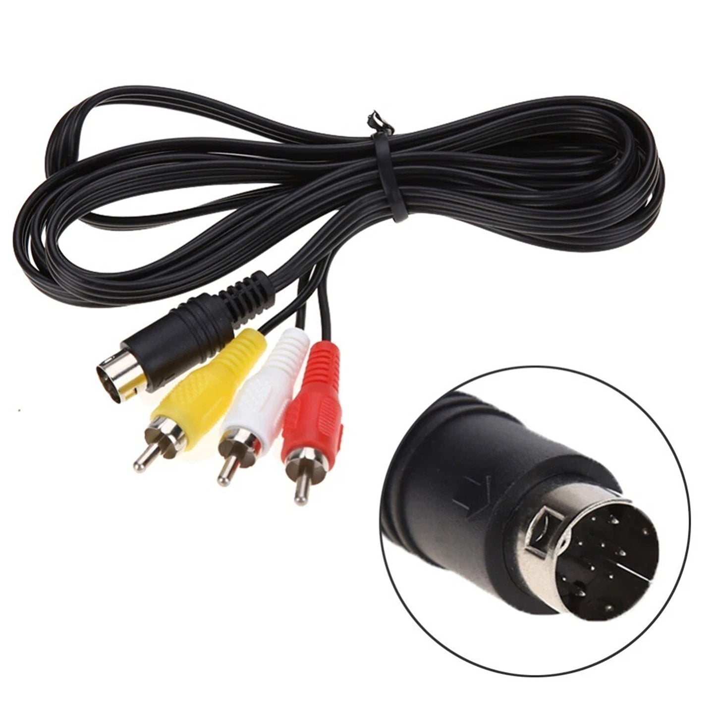 AV RCA Audio Video Cable For SEGA Mega Drive 2 3 Console