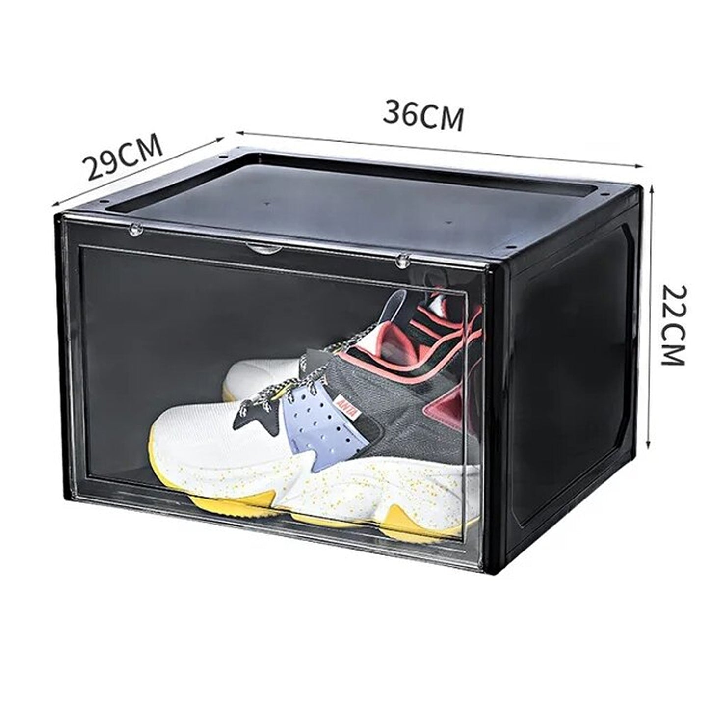 Sneaker Display Cases Shoe Box Black Plastic Boxes
