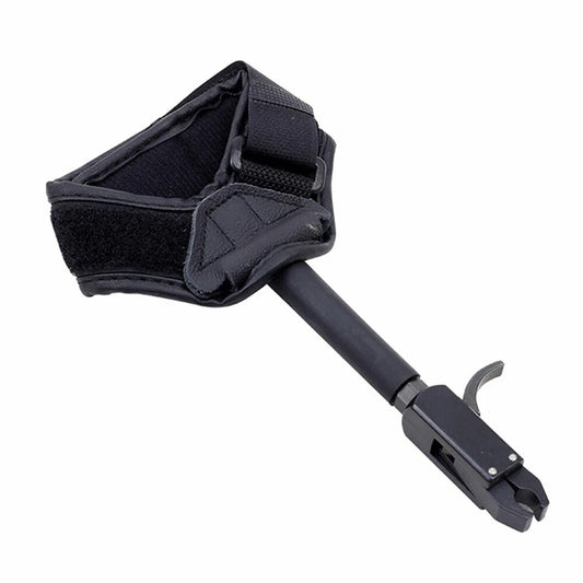 Adjustable Archery Bow Release Aid With Wrist Strap Caliper Design