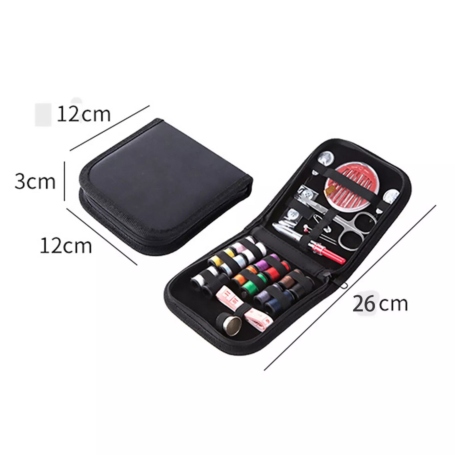 Portable Sewing Kit for Home and Travel with Thread Needles and Case