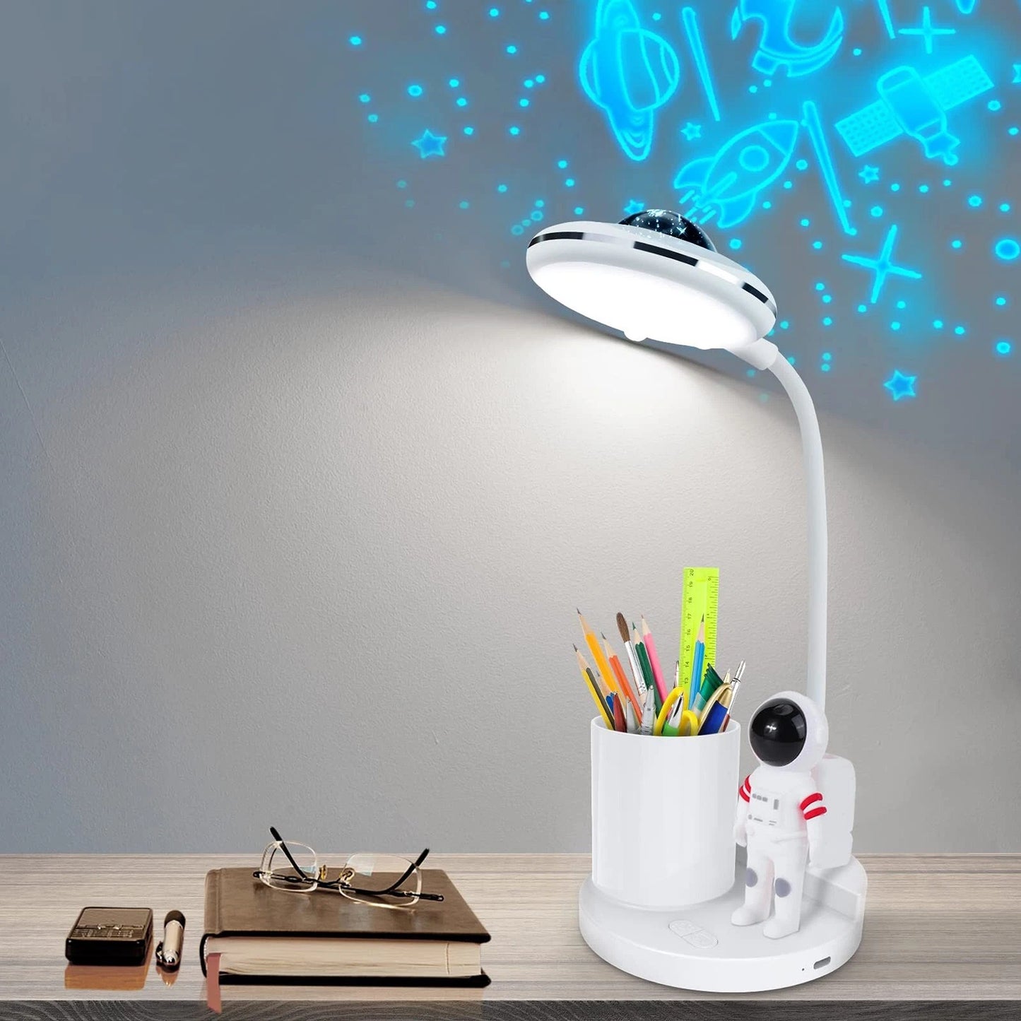 LED Desk Lamp with Touch Sensor and USB Rechargeable Battery