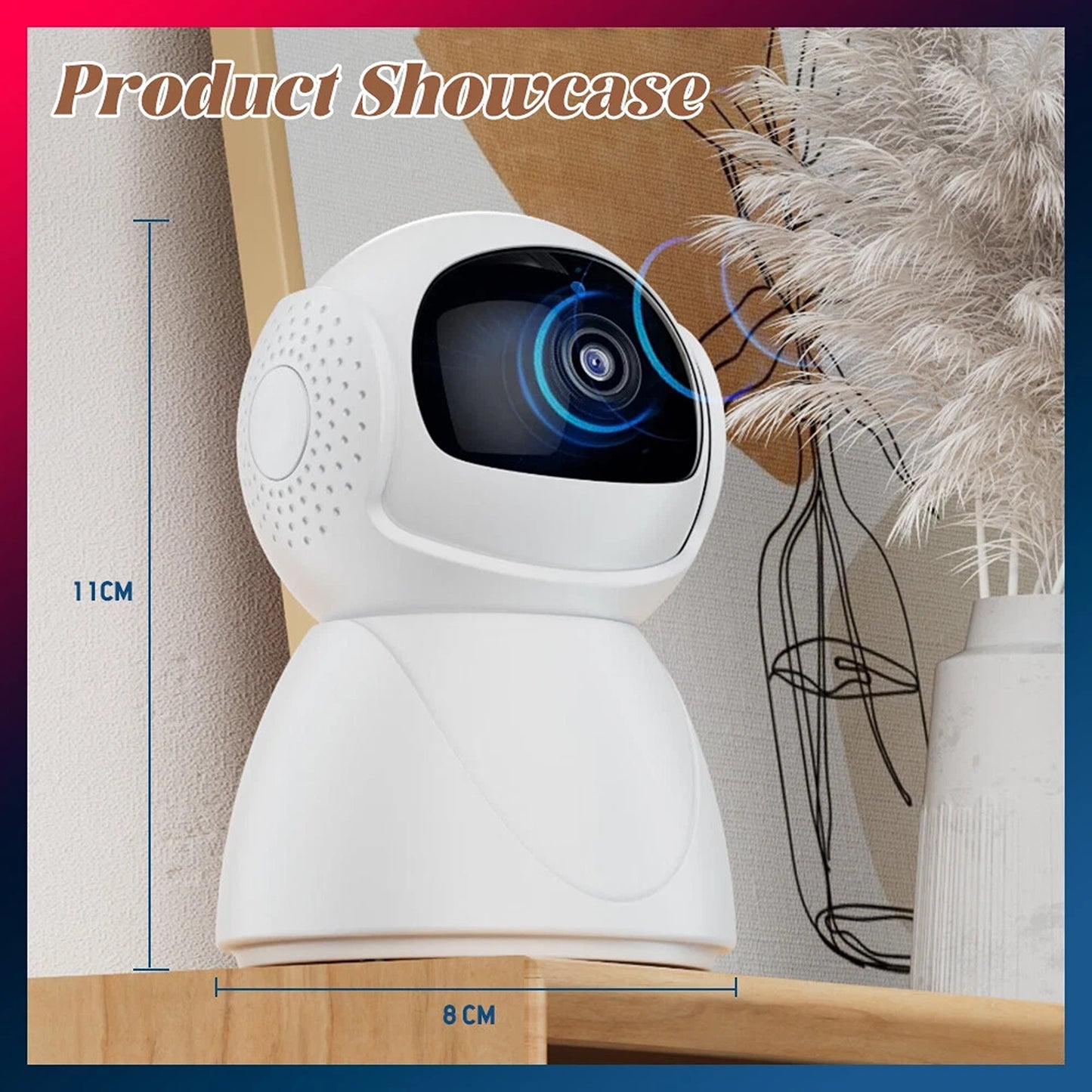 Wireless Home Security Camera System Indoor Outdoor WiFi 360 Degree CCTV