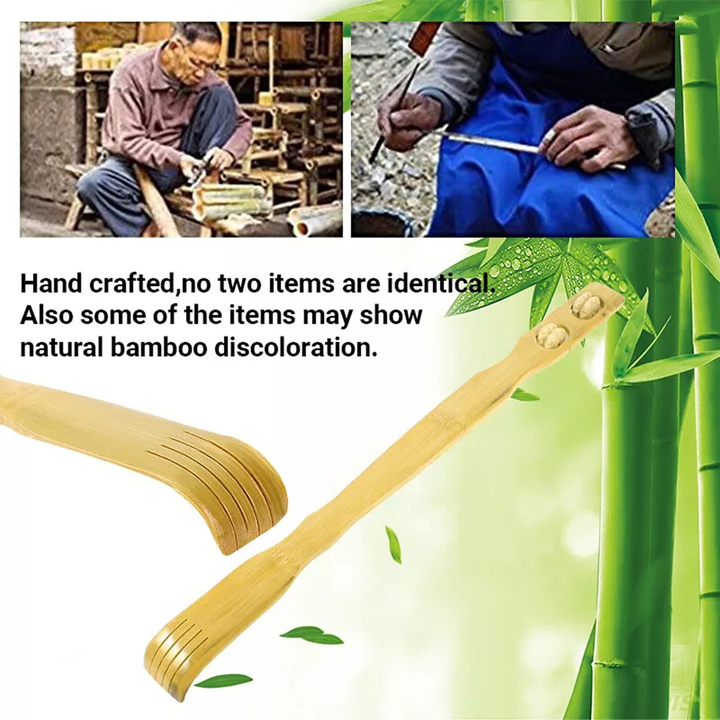 2pcs Wooden Back Scratcher with Long Handle for Body Massage