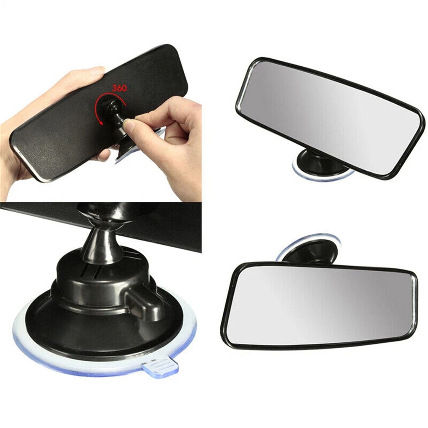 Universal Car Rear View Mirror with Suction Mount