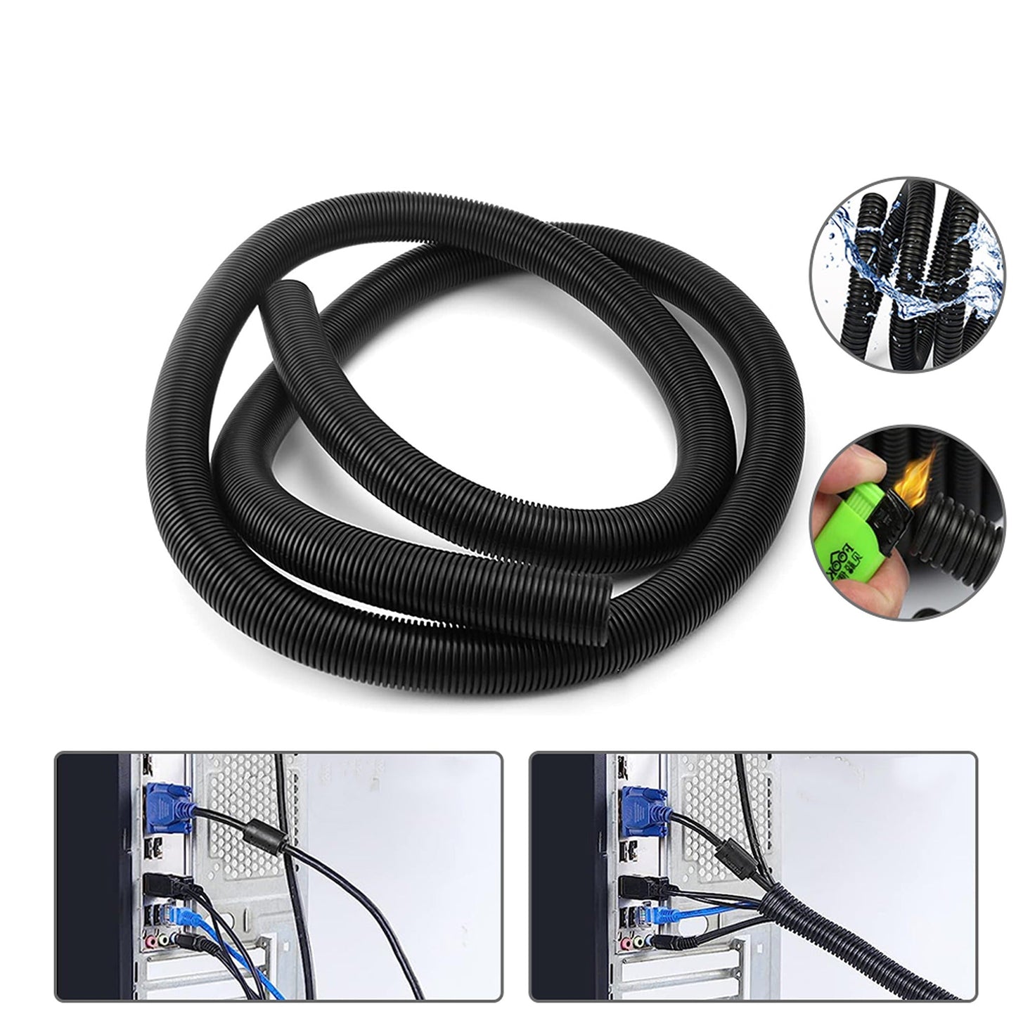 20mm Conduit Tubing Electrical Cable Protector Cord Cover Split Wire Loom