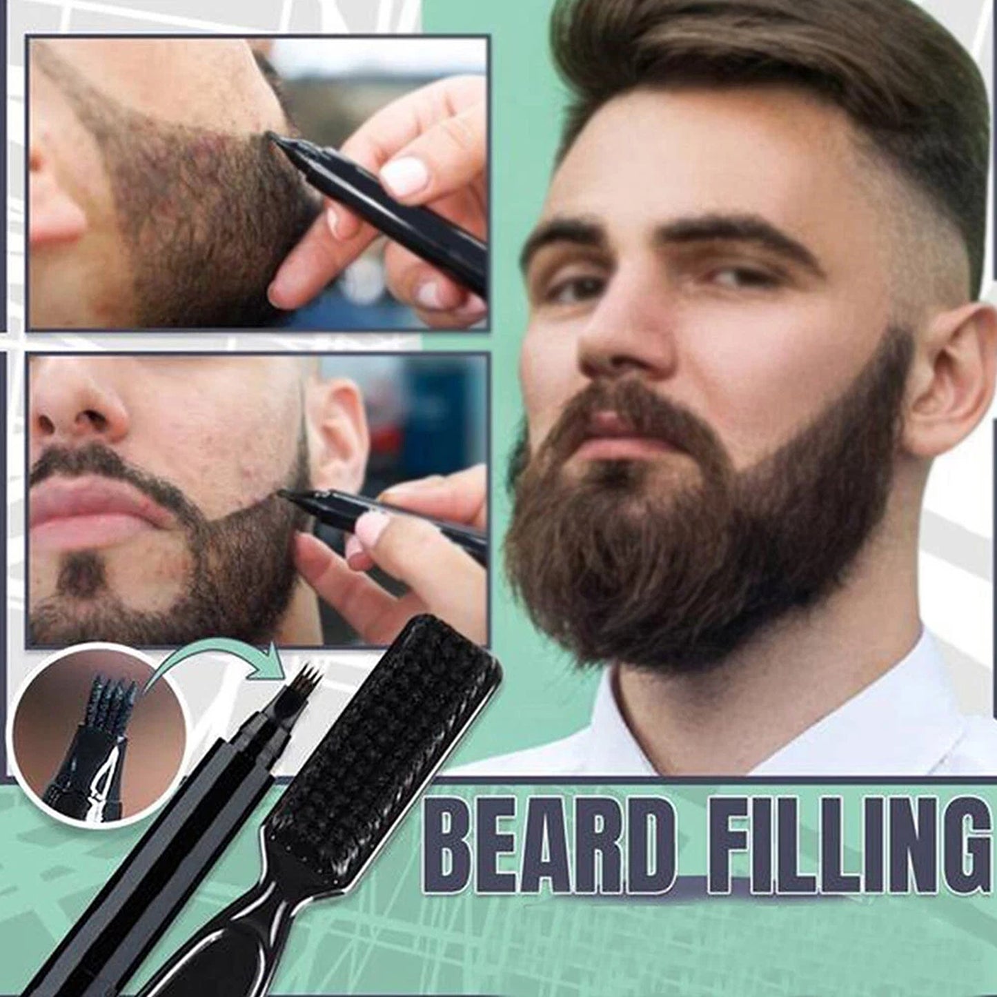 Beard and Hair Filler Pen for Thickening and Camouflage
