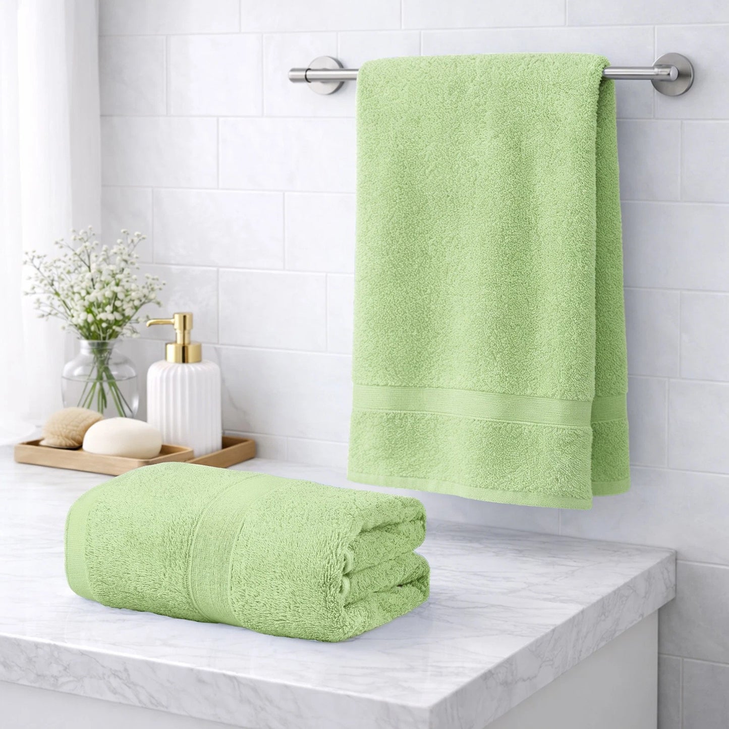 Pea Pod Cotton Jumbo Bath Sheets Extra Soft 550GSM 2 Pack