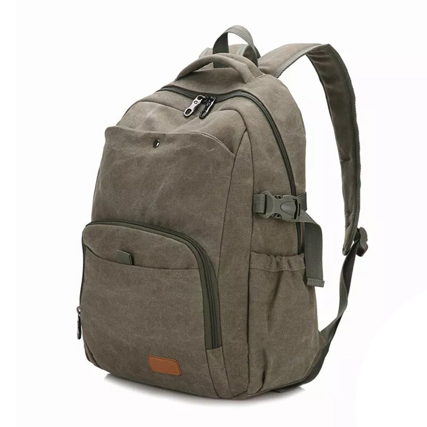 Mens Travel Backpack Vintage Canvas Bag for Laptop and School