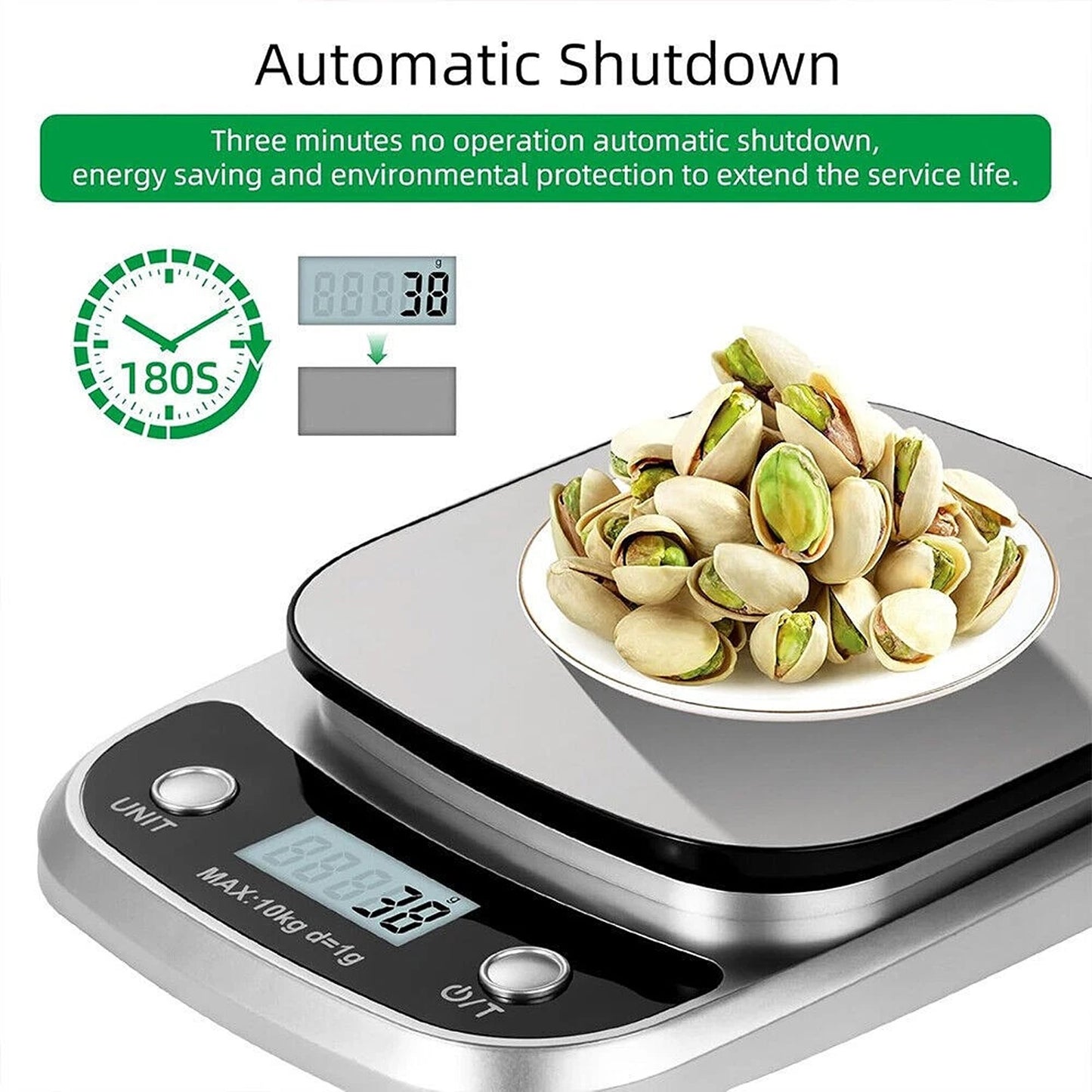 10kg Digital Kitchen Scale with LCD Display for Cooking