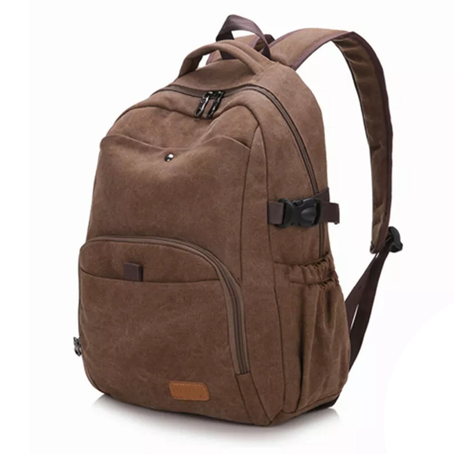 Mens Travel Backpack Vintage Canvas Bag for Laptop and School