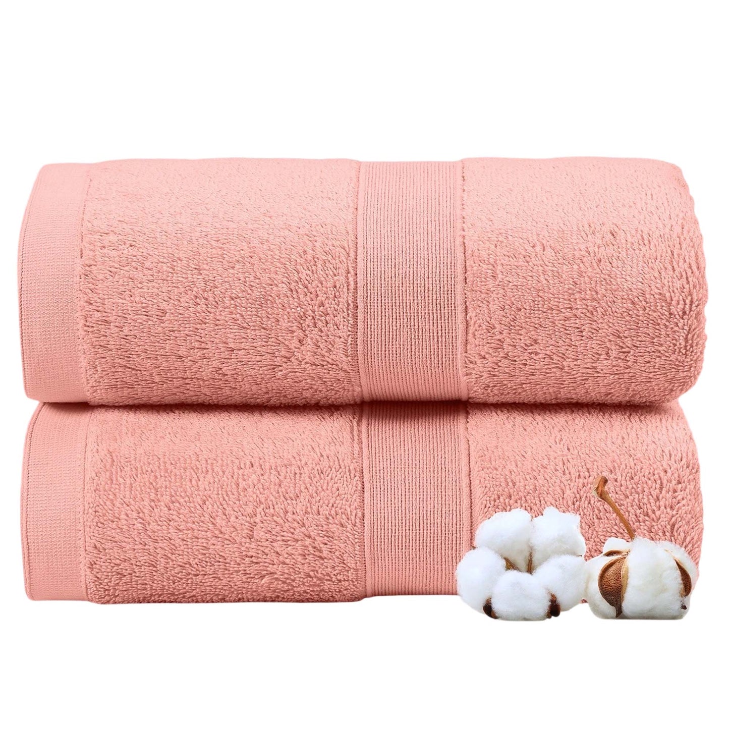 Coral Cotton Jumbo Bath Sheets Extra Soft 550GSM 2 Pack
