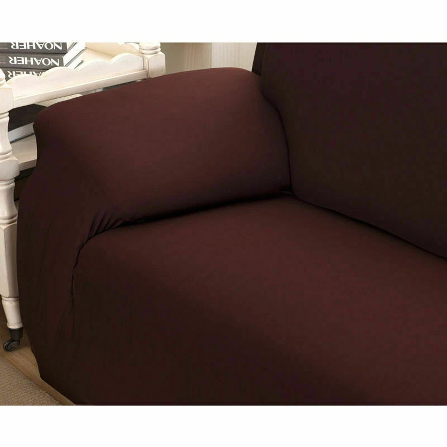 Stretch Sofa Slipcover Removable Couch Protector for 1 2 3 4 Seater - Coffee